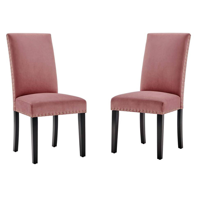 Modway Parcel Performance Velvet Dining Side Chairs - Set of 2 - EEI-3779 | Side Chairs | Modishstore - 9