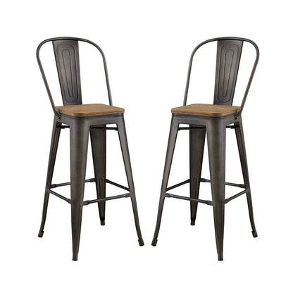 Promenade Bar Stool Metal Set of 2 By Modway - EEI-3899 | Bar Stools | Modishstore - 2