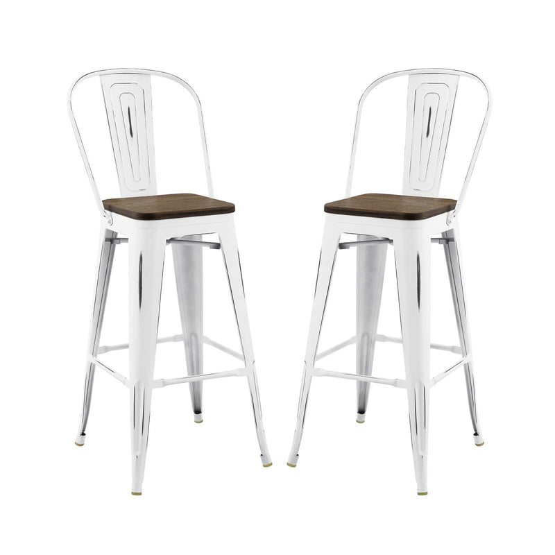 Promenade Bar Stool Metal Set of 2 By Modway - EEI-3899 | Bar Stools | Modishstore - 7