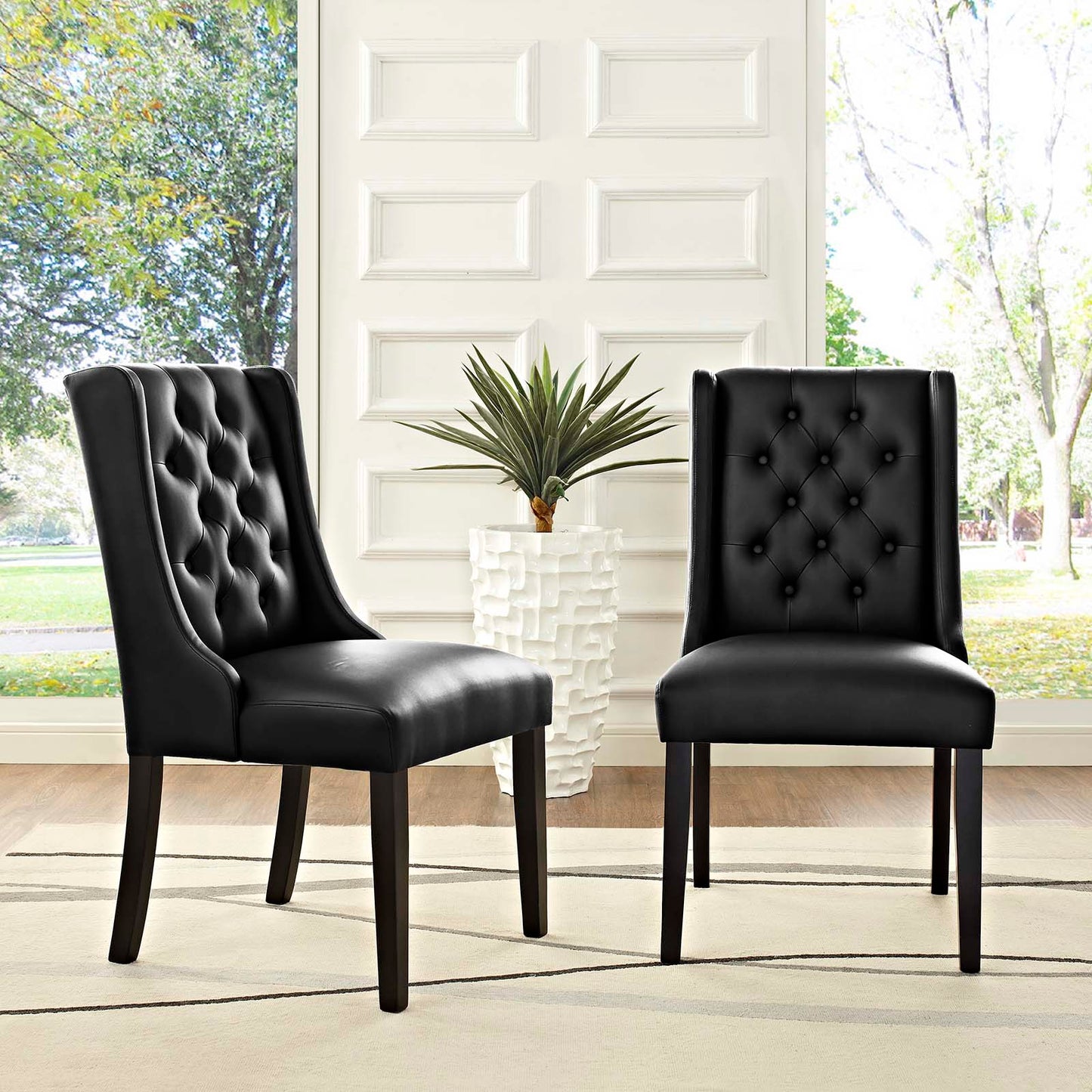 Modway Baronet Dining Chair Vinyl Set of 2 - EEI-3950 | Dining Chairs | Modishstore - 1