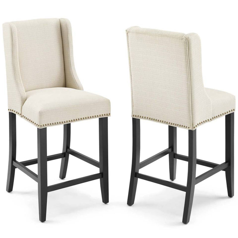 Modway Baron Counter Stool Upholstered Fabric Set of 2 - EEI-4016 | Counter Stools | Modishstore - 7