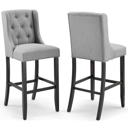 Modway Baronet Bar Stool Upholstered Fabric Set of 2 - EEI-4022 | Bar Stools | Modishstore - 2