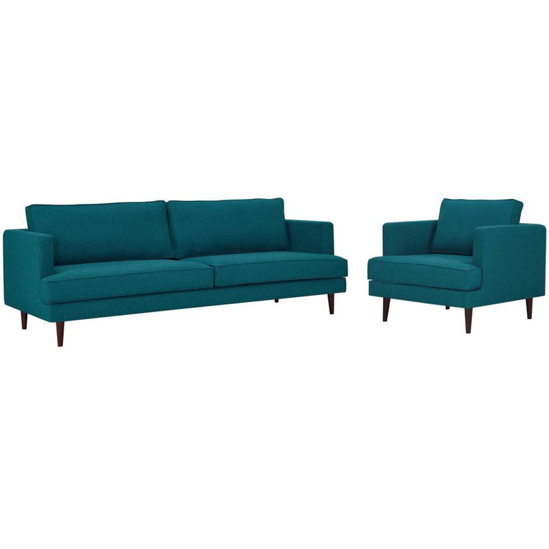 Modway Agile Upholstered Fabric Sofa and Armchair Set - EEI-4080 | Sofa Set | Modishstore - 8