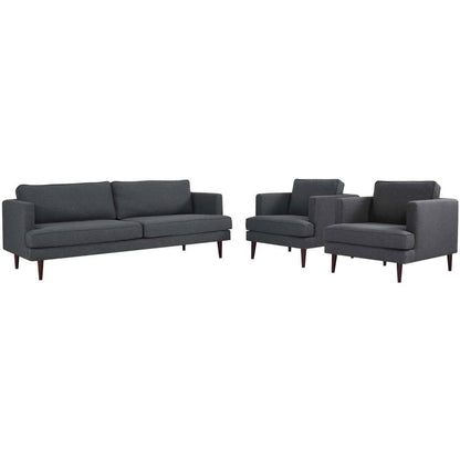 Modway Agile 3 Piece Upholstered Fabric Set - EEI-4081 | Sofa Set | Modishstore - 7