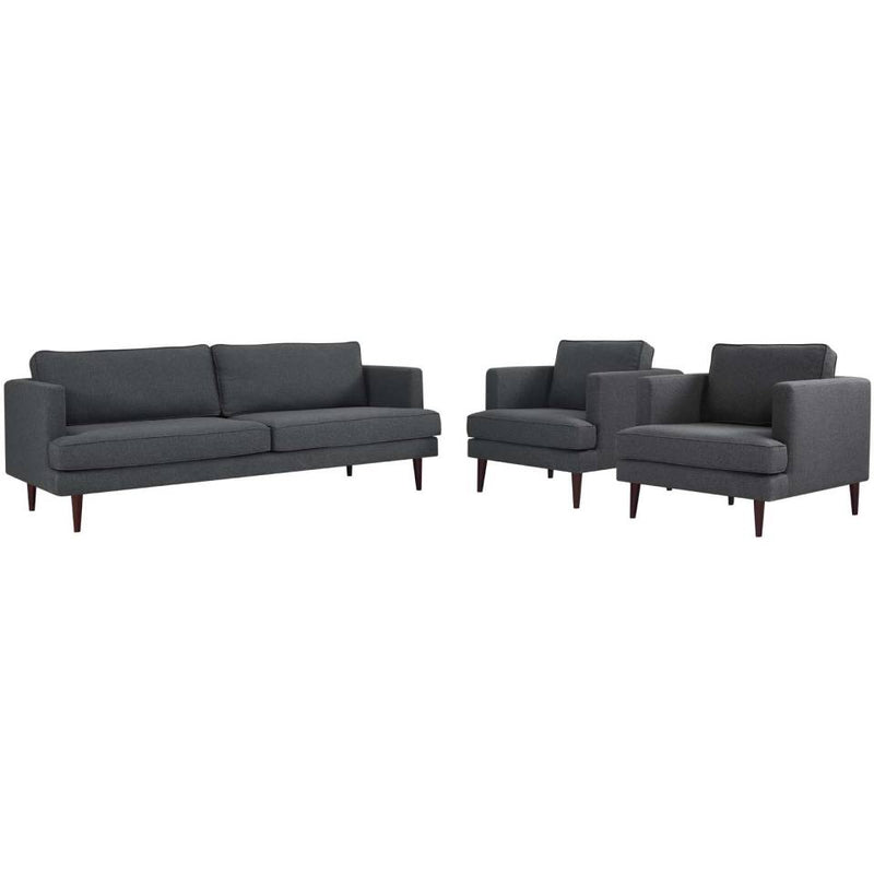 Modway Agile 3 Piece Upholstered Fabric Set - EEI-4081 | Sofa Set | Modishstore - 7