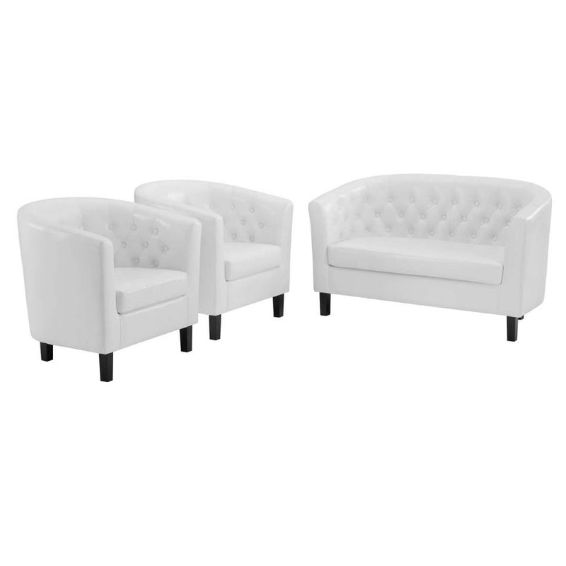 Modway Prospect 3 Piece Upholstered Vinyl Set - EEI-4109 | Sofa Set | Modishstore - 7