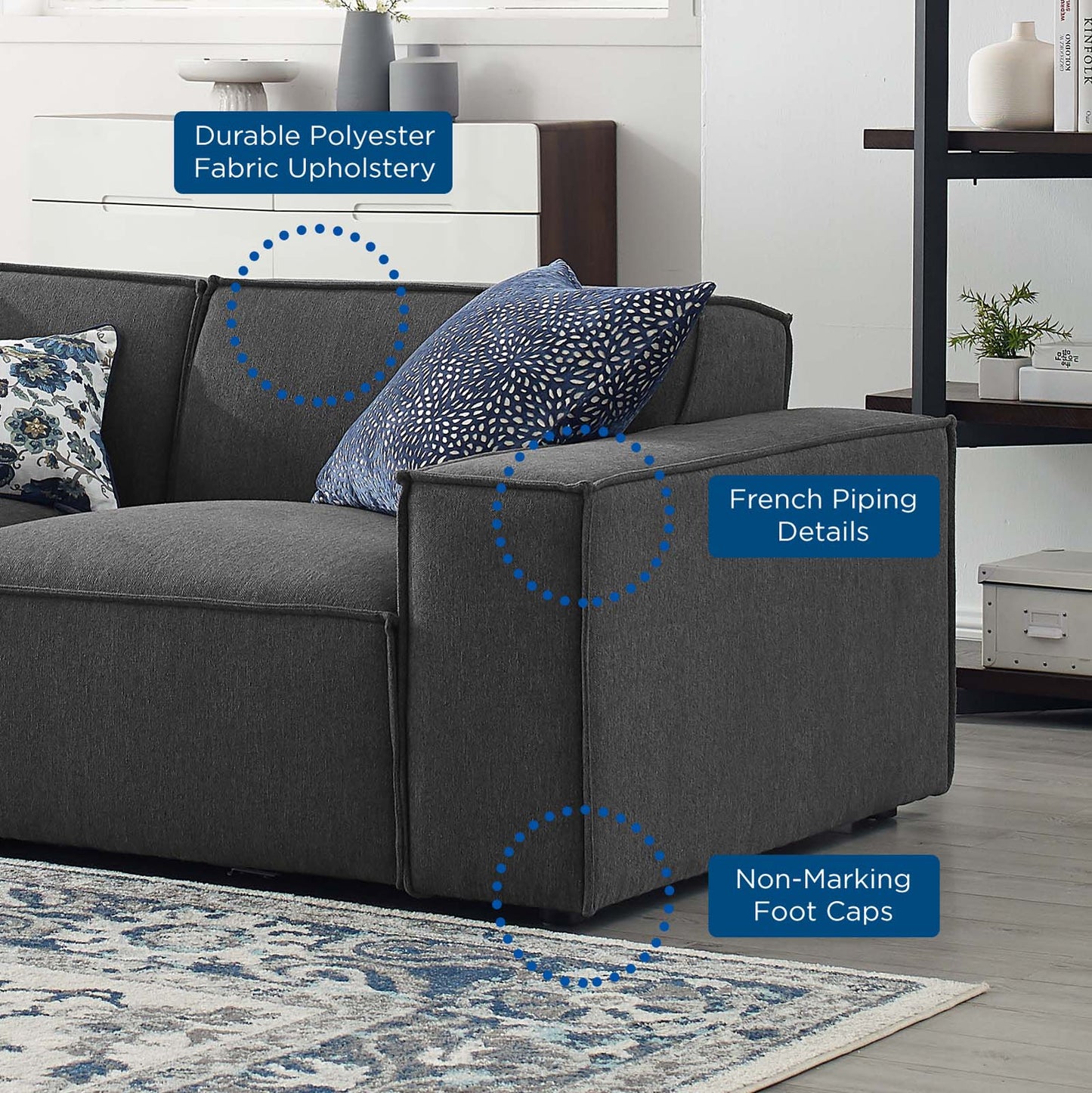 Modway Restore 6-Piece Sectional Sofa - EEI-4119 | Sectional | Modishstore - 8