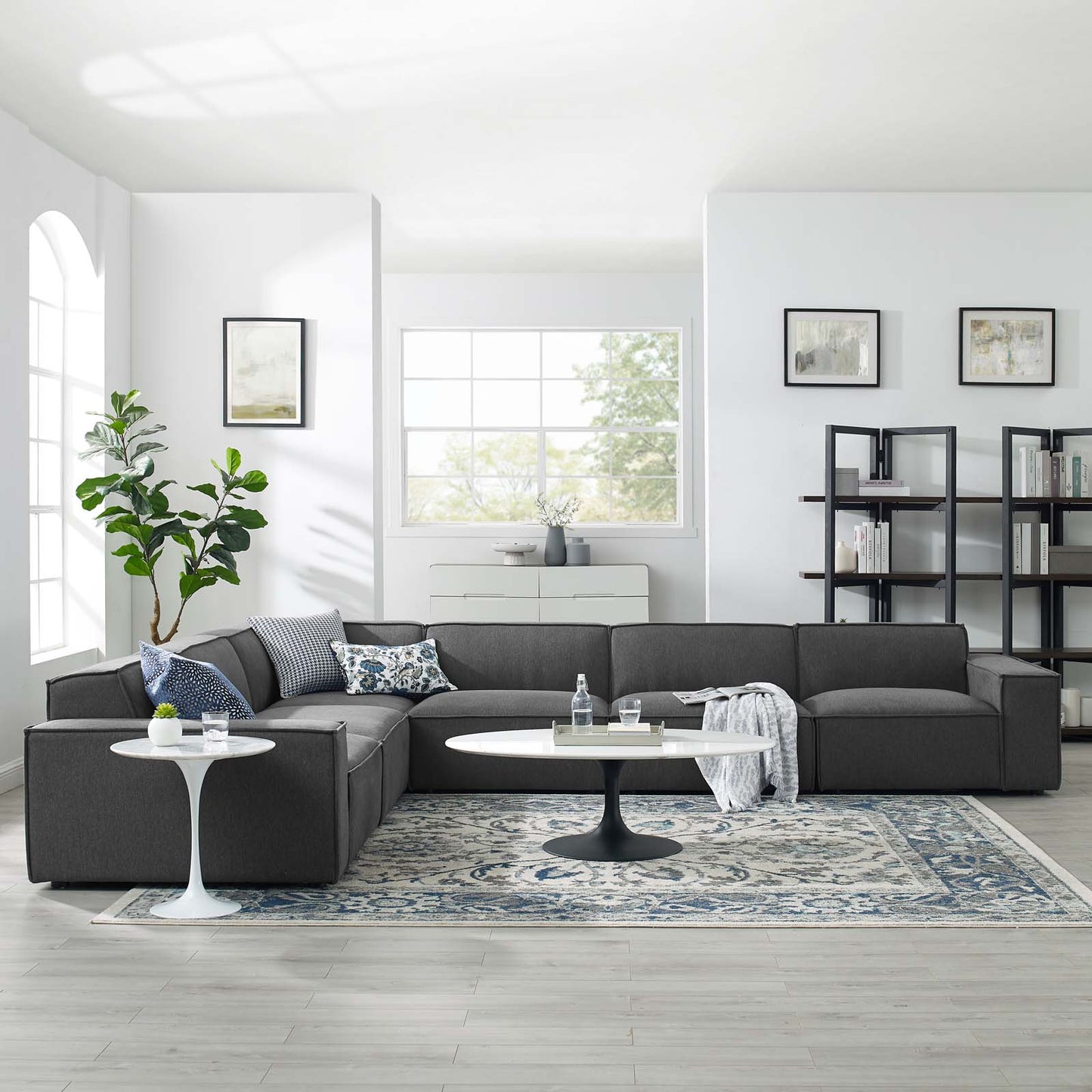 Modway Restore 6-Piece Sectional Sofa - EEI-4119 | Sectional | Modishstore - 1