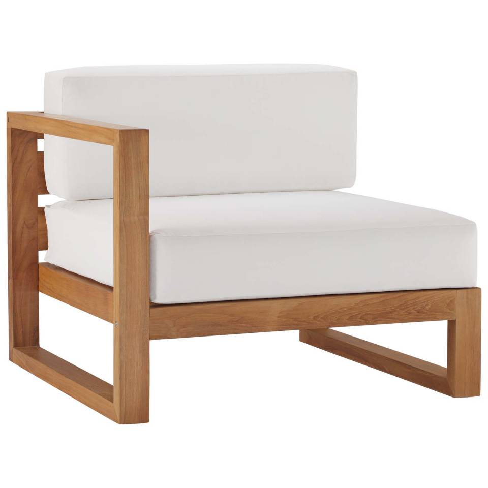 Modway Upland Outdoor Patio Teak Wood Left-Arm Chair - EEI-4124 | Outdoor Chairs | Modishstore - 2