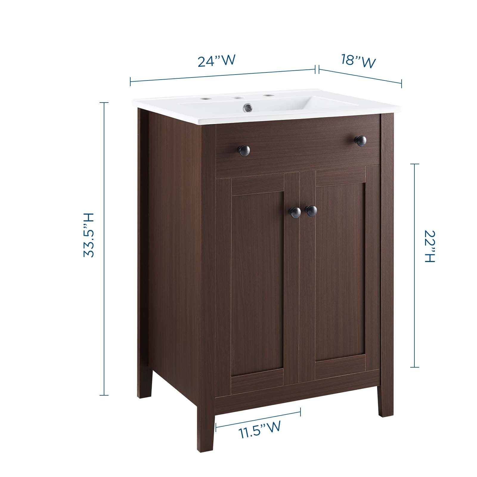 Modway Nantucket 24" Bathroom Vanity - EEI-4252 | Bathroom Accessories | Modishstore - 3