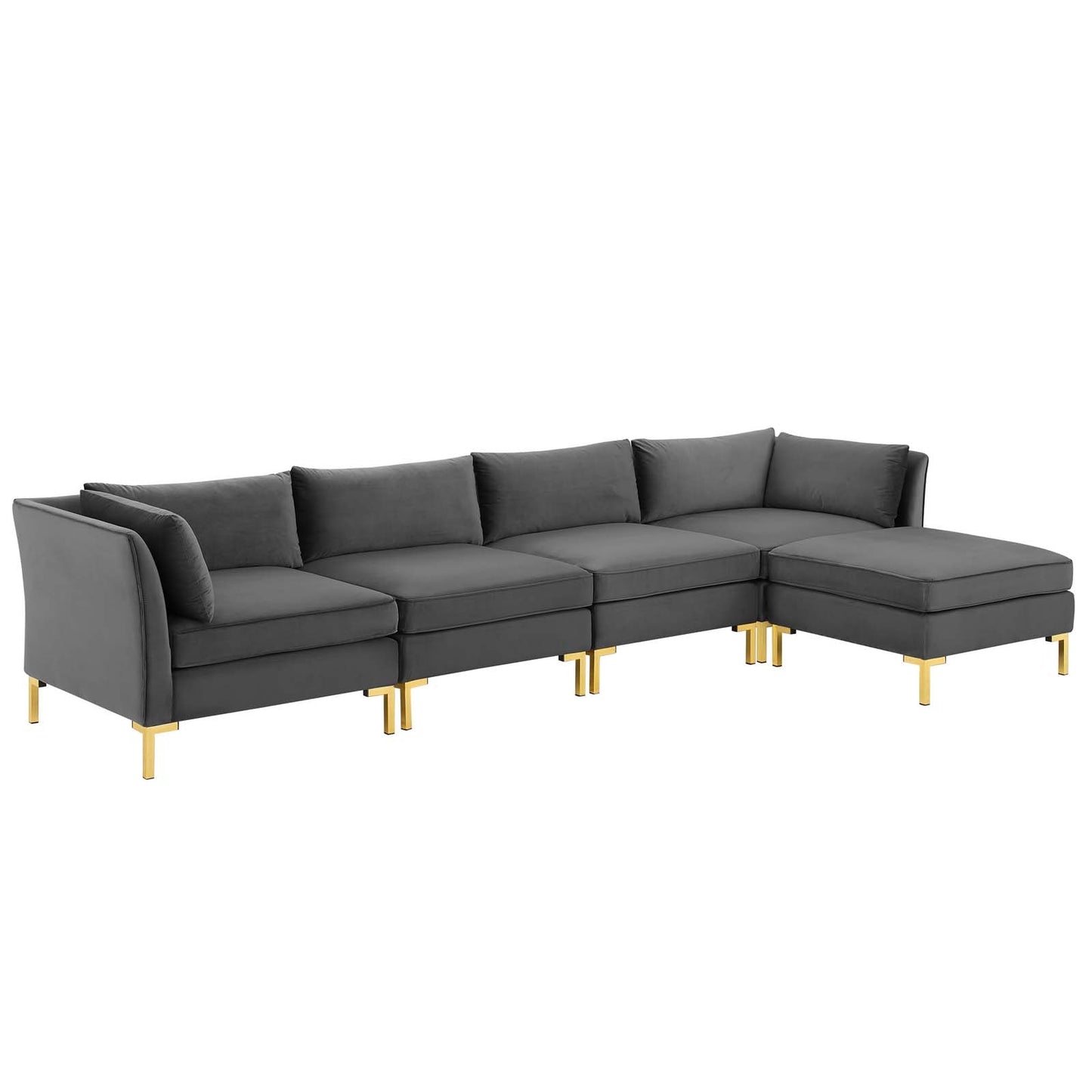 Modway Ardent 5-Piece Performance Velvet Sectional Sofa - EEI-4273 | Sofa Set | Modishstore - 2