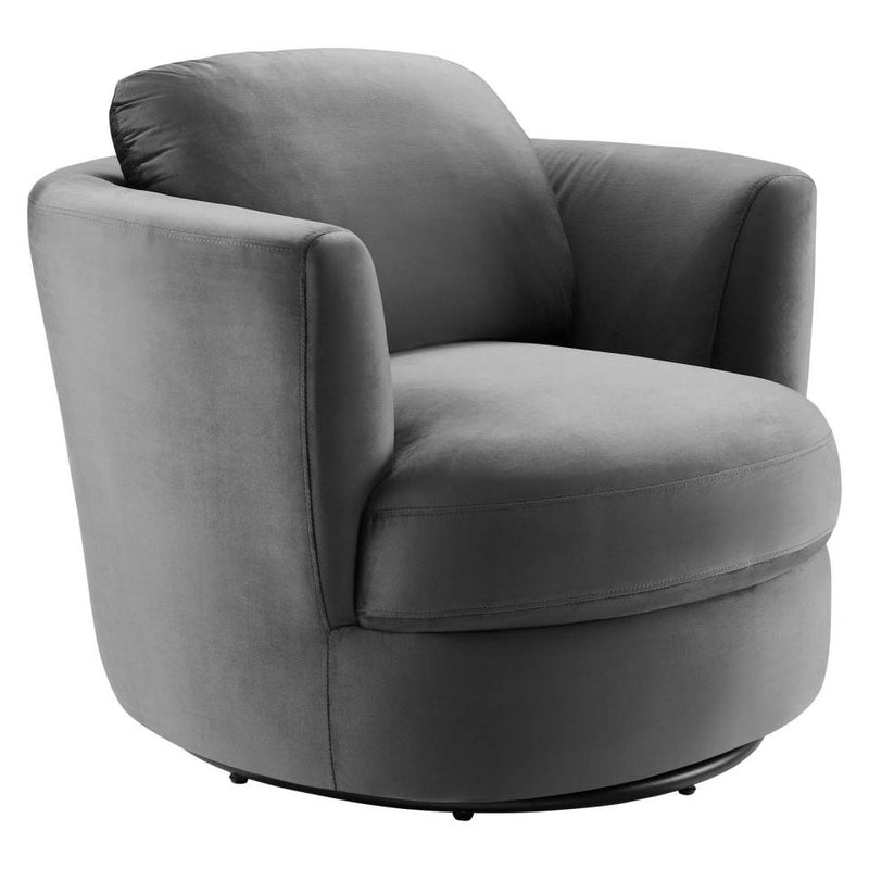 Modway Pirouette Performance Velvet Swivel Armchair - EEI-4345 | Armchairs | Modishstore - 1