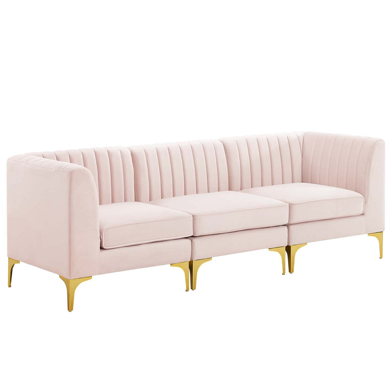 Modway Triumph Channel Tufted Performance Velvet 	3-Seater Sofa - EEI-4347 | Sofas | Modishstore - 11