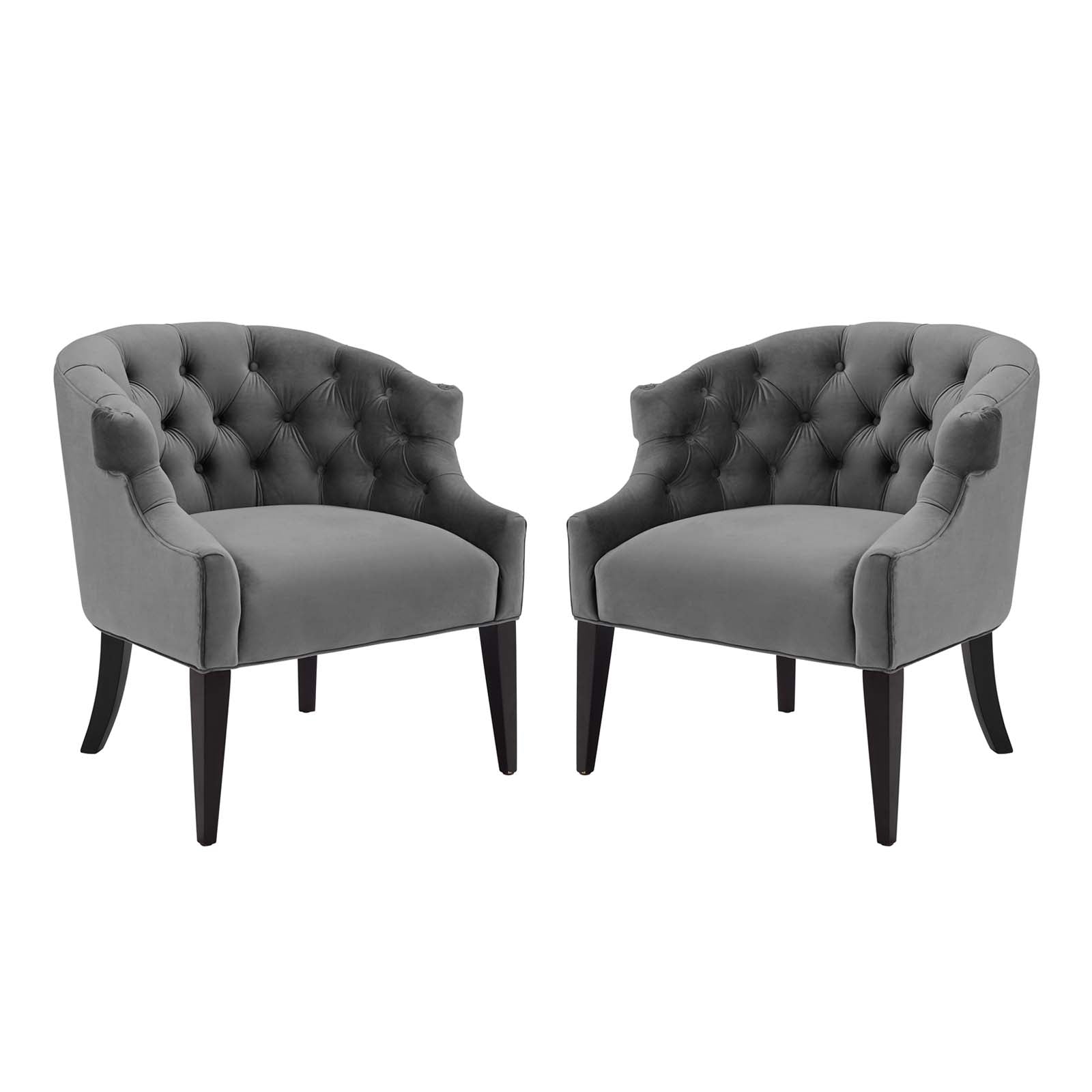 Precept Armchair Performance Velvet Set of 2 By Modway - EEI-4426 | Armchairs | Modishstore - 2