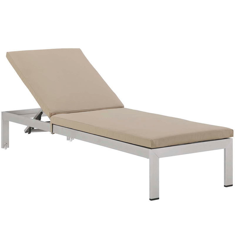 Modway Shore Outdoor Patio Aluminum Chaise with Cushions - EEI-4502 | Modishstore - 2