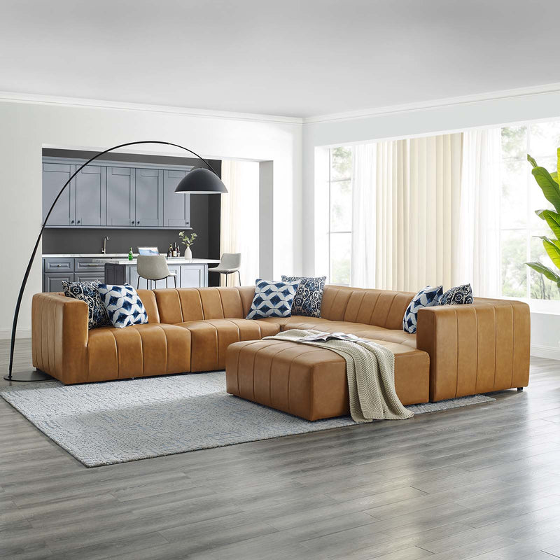 Bartlett Vegan Leather 6-Piece Sectional Sofa By Modway - EEI-4534 | Sofa Set | Modishstore - 1