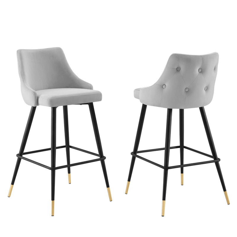 Adorn Performance Velvet Bar Stool Set of 2 By Modway - EEI-4595 | Bar Stools | Modishstore - 1