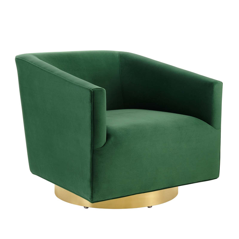 Twist Accent Lounge Performance Velvet Swivel Chair By Modway - EEI-4626 | Lounge Chairs | Modishstore - 7