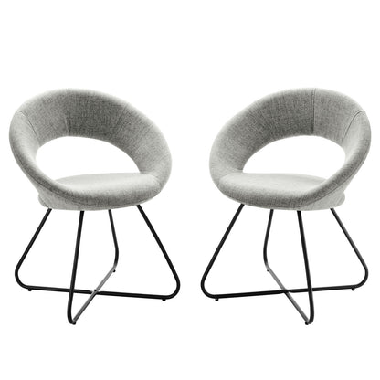 Modway Nouvelle Upholstered Fabric Dining Chair Set of 2 - EEI-4683 | Dining Chairs | Modishstore - 10