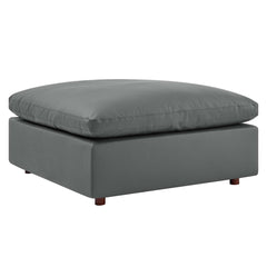 Modway Commix Down Filled Overstuffed Vegan Leather Ottoman - EEI-4695