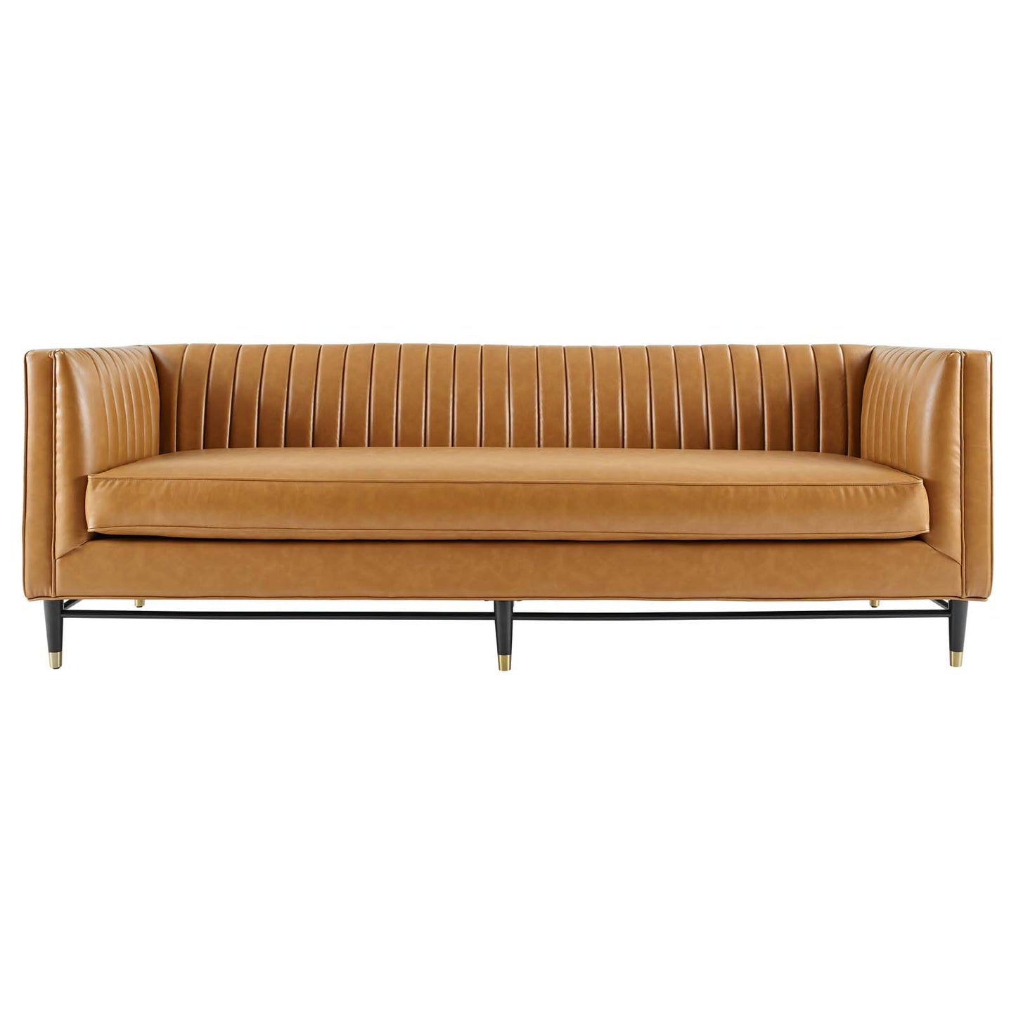 Devote Channel Tufted Vegan Leather Sofa By Modway - EEI-4721 | Sofas | Modishstore - 5