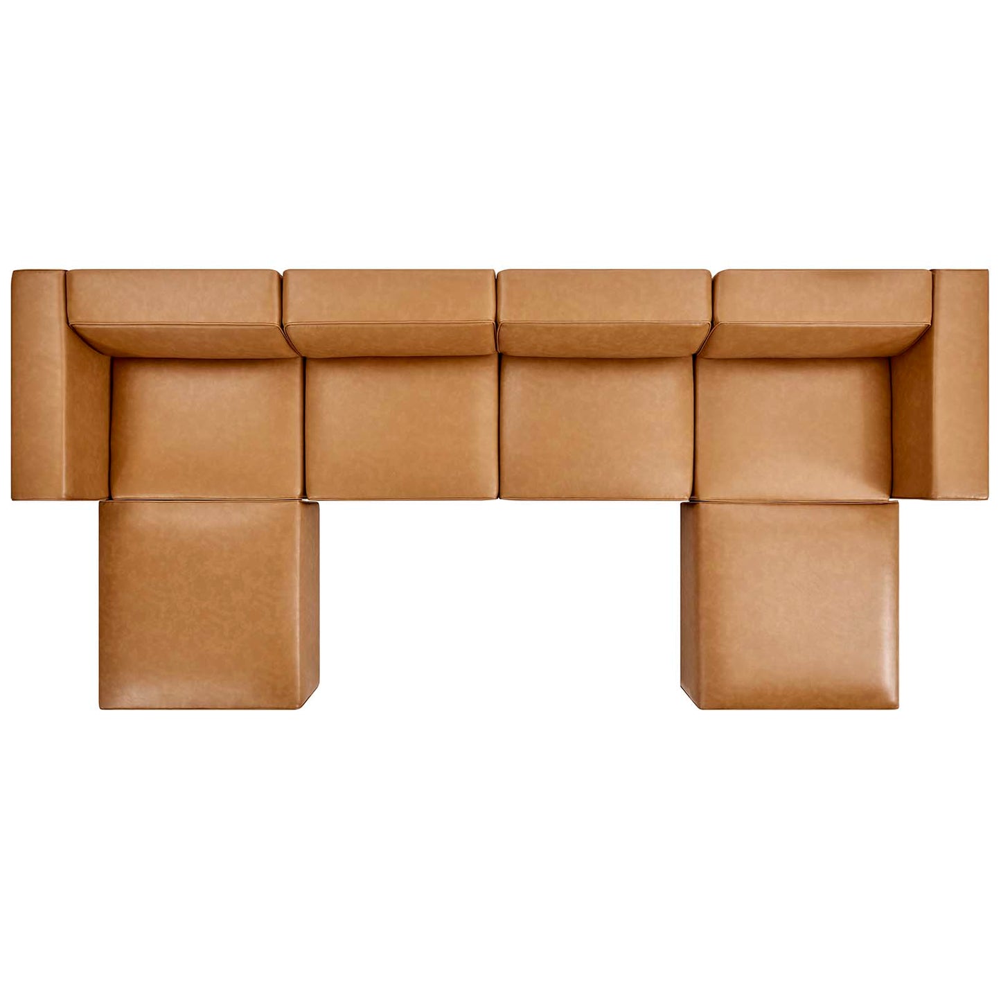 Modway Mingle Vegan Leather 4-Piece Sofa and 2 Ottomans Set - EEI-4794 | Sofa Set | Modishstore - 10