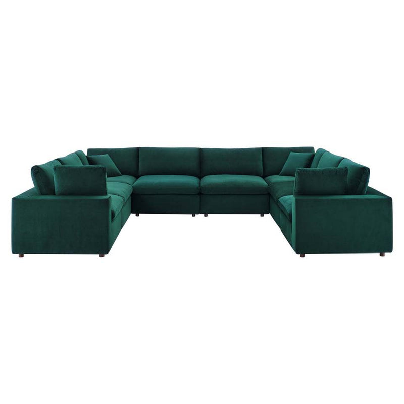 Modway Commix Down Filled Overstuffed Performance Velvet 8-Piece Sectional Sofa - EEI-4826 | Sectional | Modishstore - 12