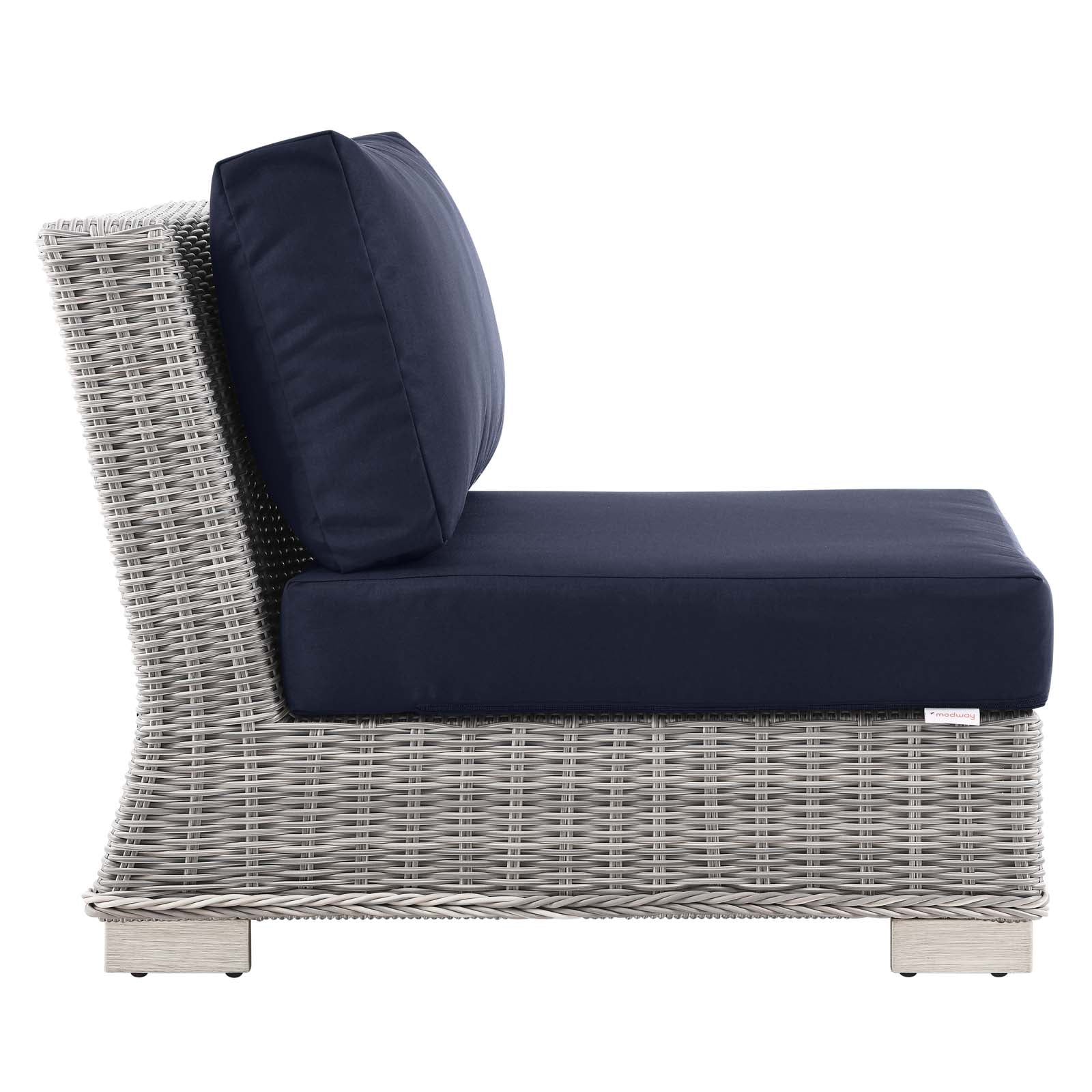 Modway Conway Outdoor Patio Wicker Rattan Armless Chair - EEI-4847 | Outdoor Chairs | Modishstore - 11