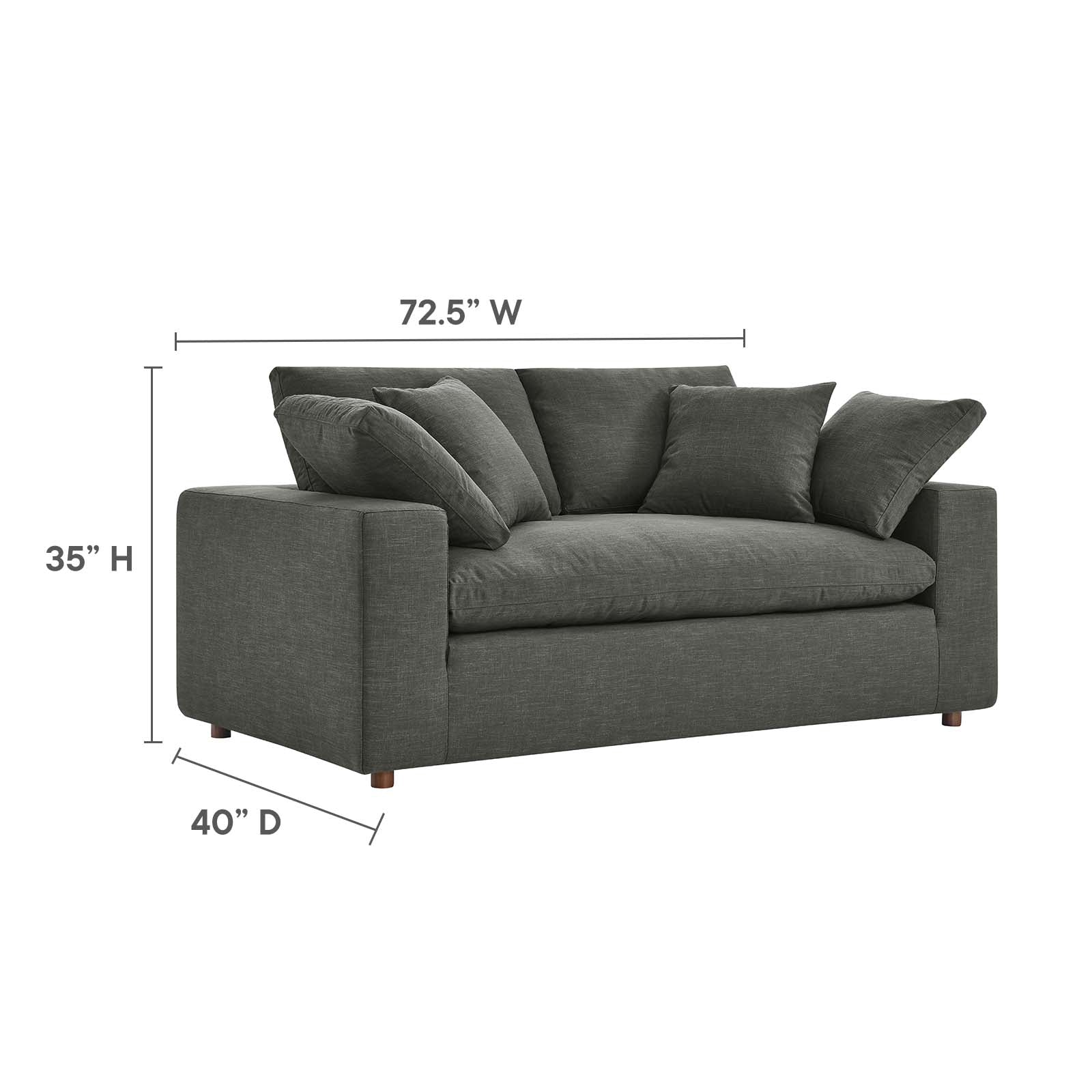 Commix Down Filled Overstuffed Loveseat By Modway EEI 4859
