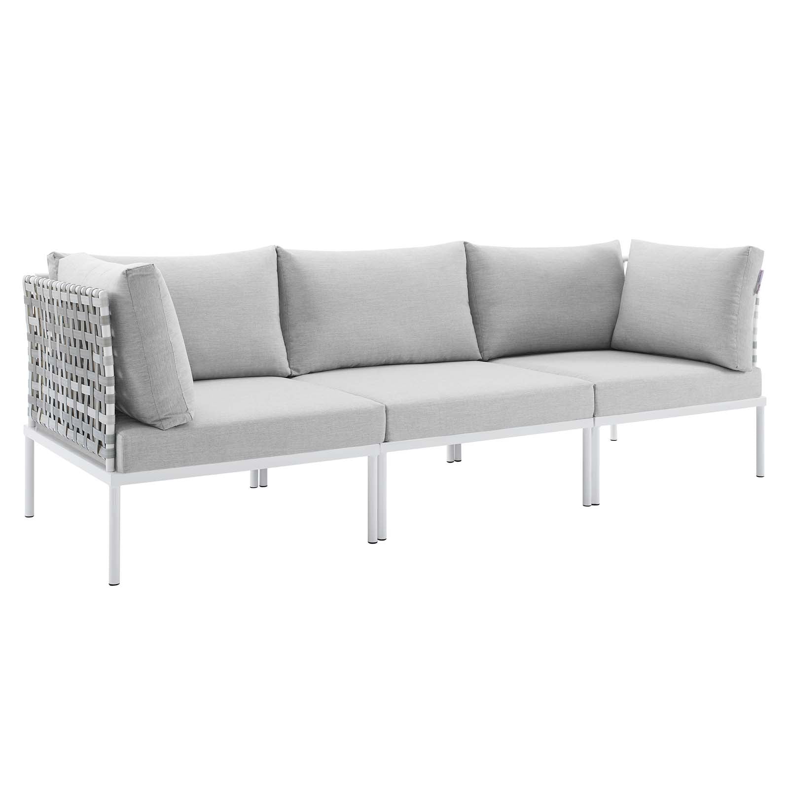 Modway Harmony Sunbrella® Basket Weave Outdoor Patio Aluminum Sofa - EEI-4965 | Outdoor Sofas, Loveseats & Sectionals | Modishstore - 2