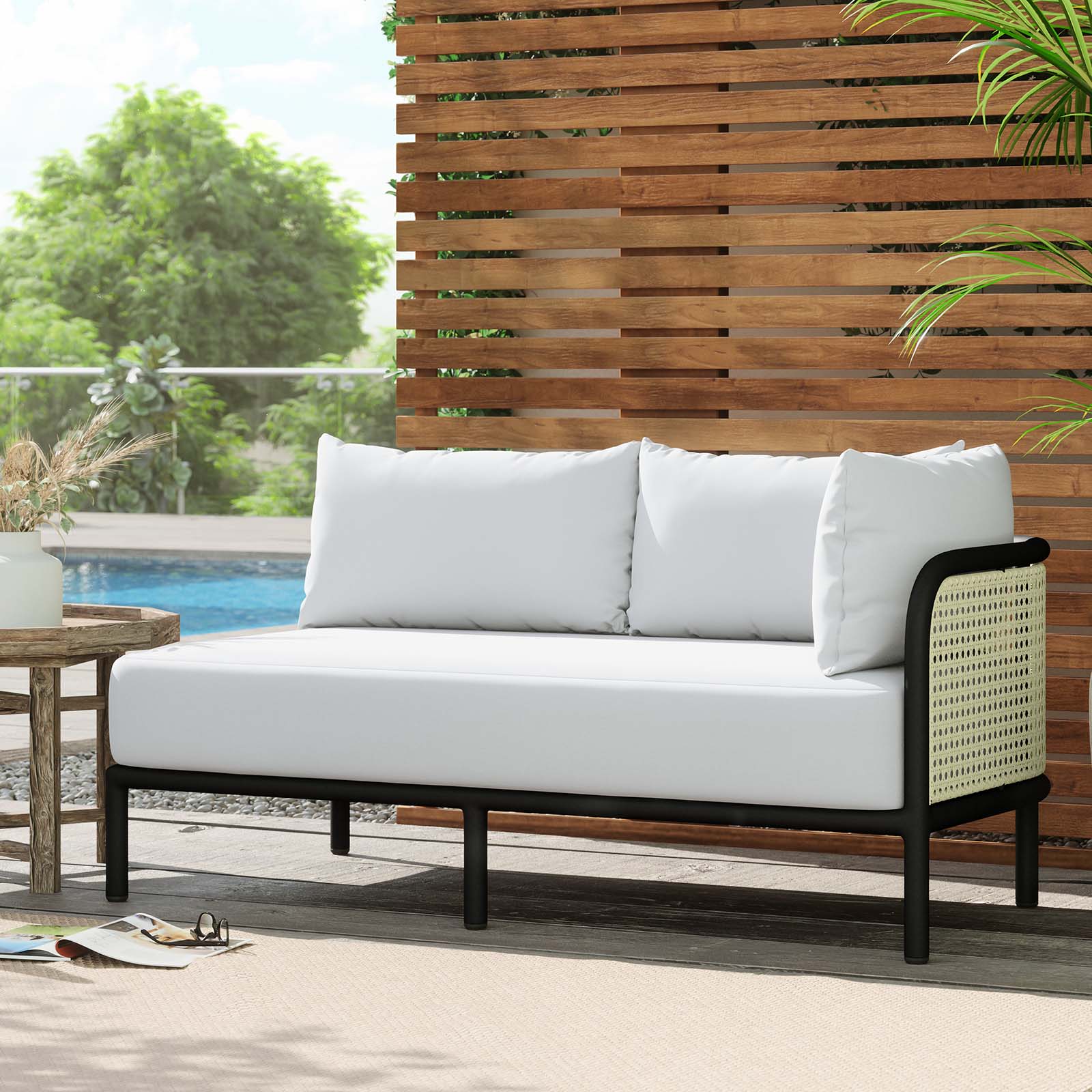 Hanalei Outdoor Patio Right-Arm Loveseat By Modway - EEI-5030 | Outdoor Sofas, Loveseats & Sectionals | Modishstore - 1