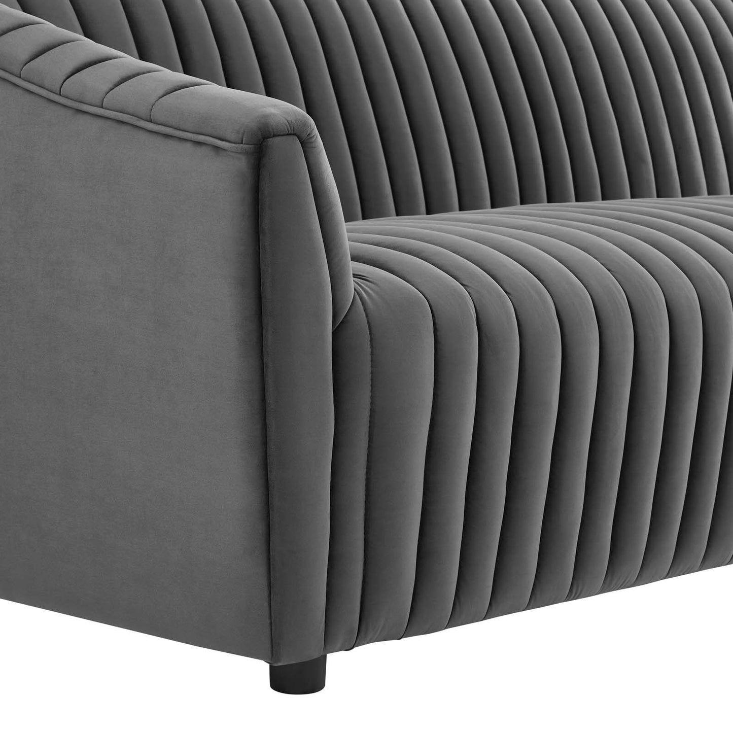 Announce Performance Velvet Channel Tufted Sofa By Modway - EEI-5053 | Sofas | Modishstore - 5