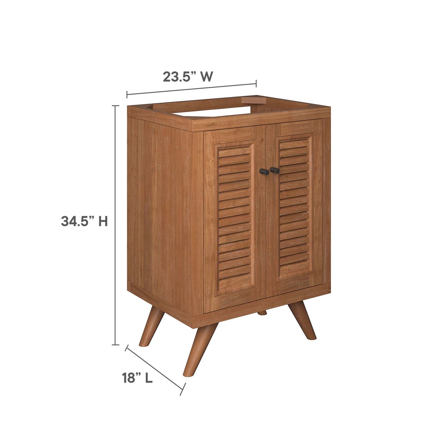 Birdie 24" Teak Wood Bathroom Vanity Cabinet (Sink Basin Not Included) By Modway - EEI-5086 | Bathroom Accessories | Modishstore - 9