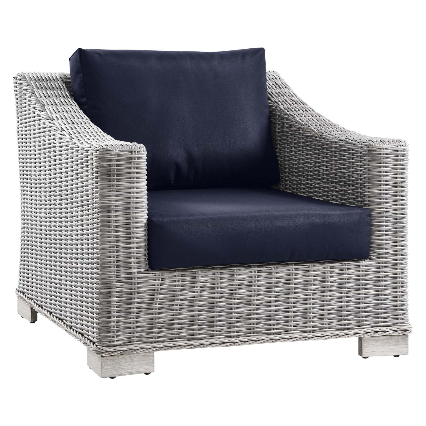 Modway Conway Outdoor Patio Wicker Rattan 2-Piece Armchair and Ottoman Set - EEI-5090 | Outdoor Chairs | Modishstore - 12