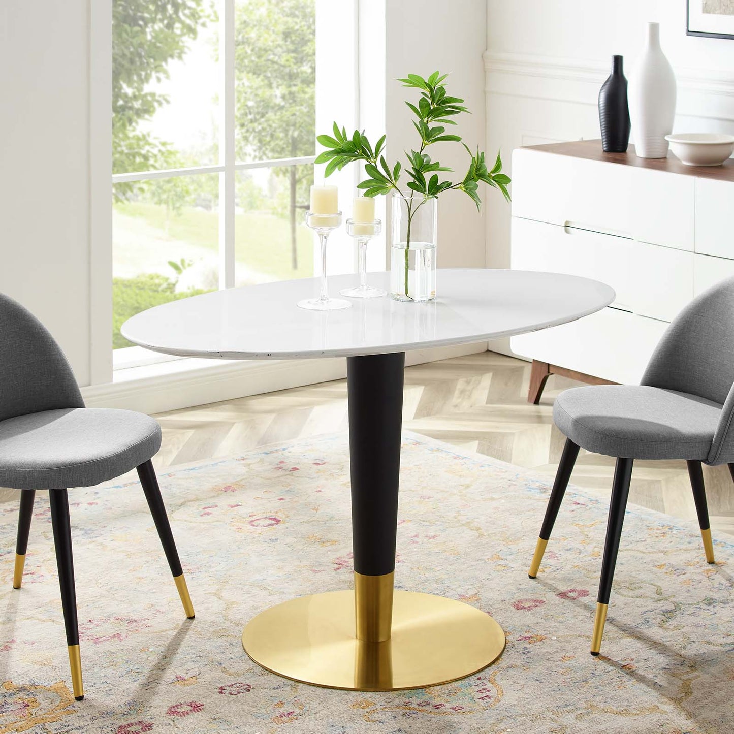 Zinque 48" Oval Dining Table By Modway - EEI-5141 | Dining Tables | Modishstore - 1