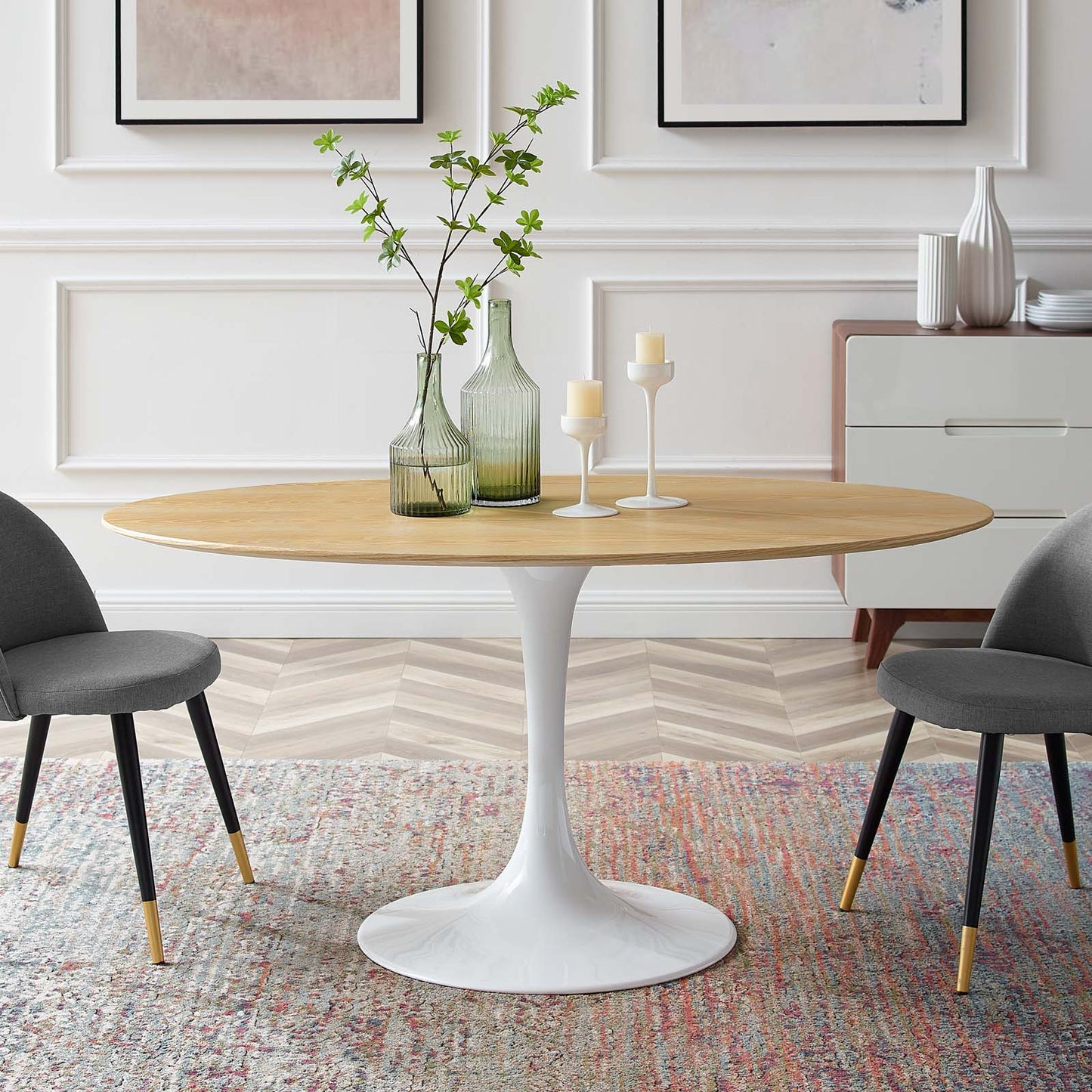 Modway Lippa 60" Oval Dining Table - EEI-5195 | Dining Tables | Modishstore - 2