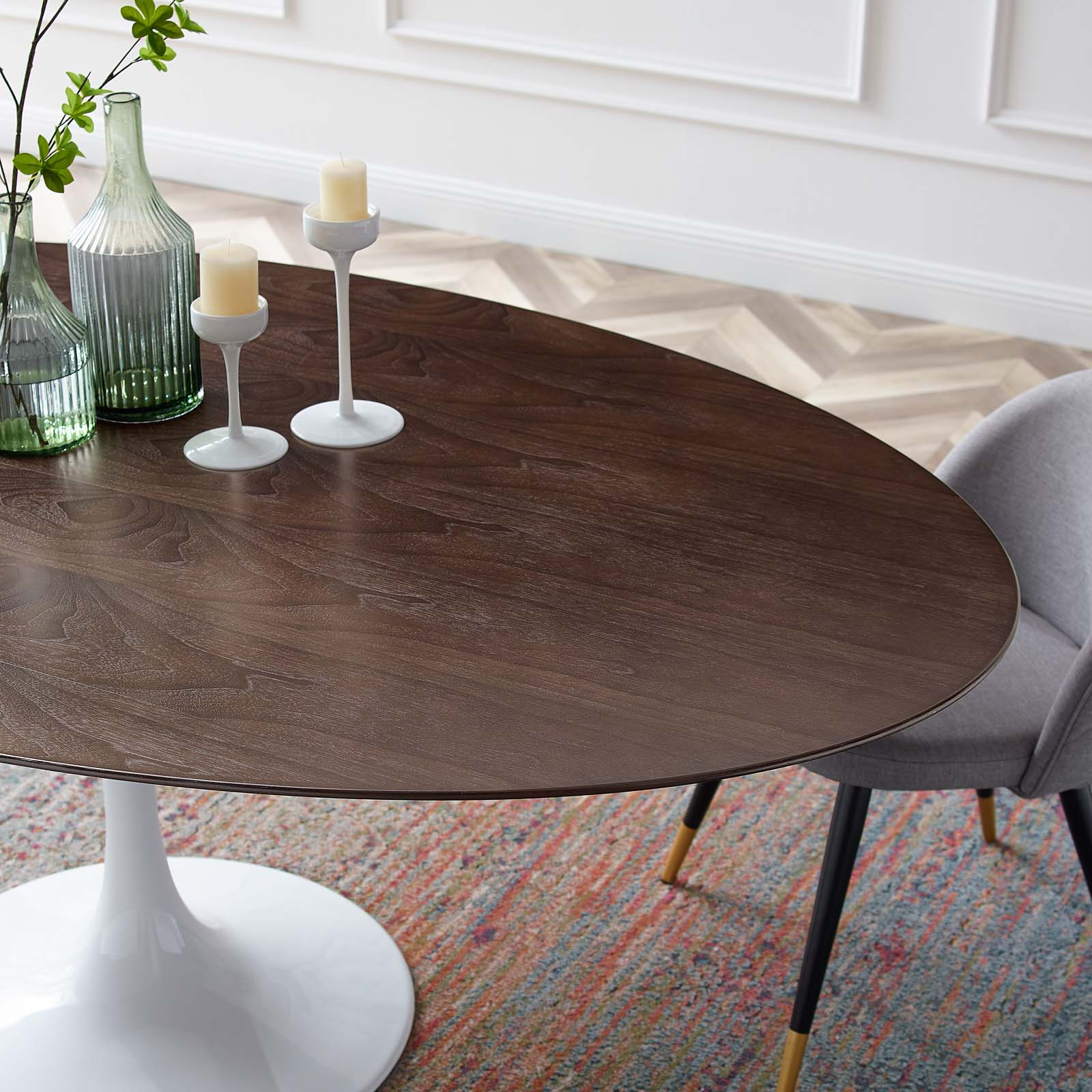 Modway lippa 78 oval deals dining table