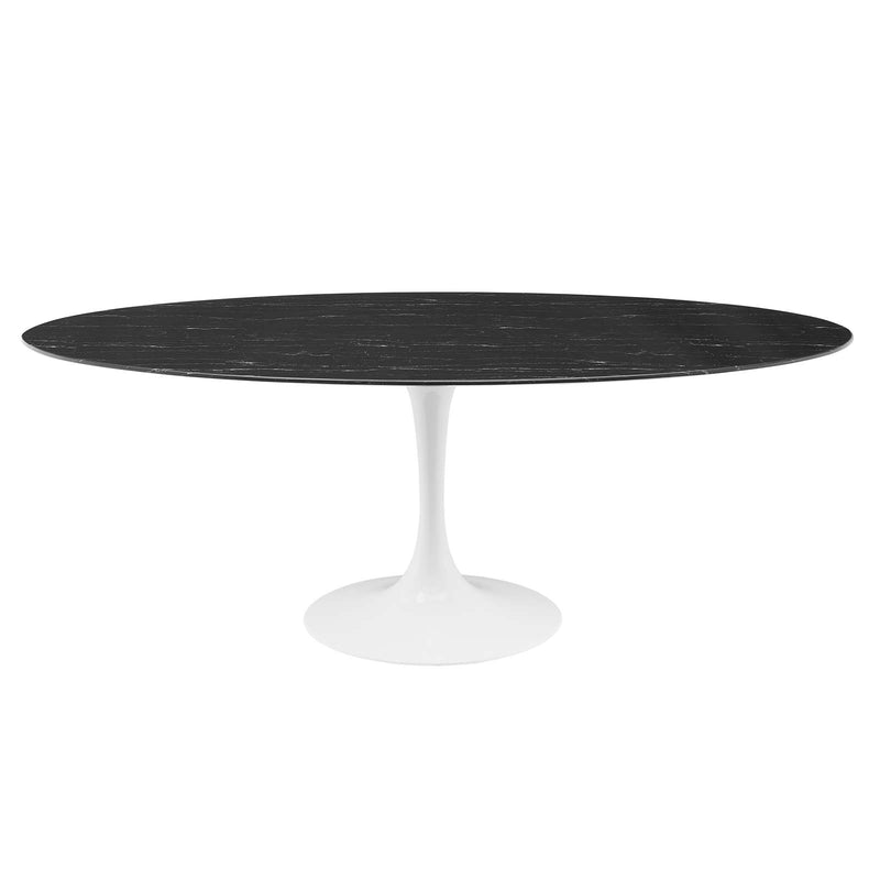 Modway Lippa 78" Oval Artificial Marble Dining Table - EEI-5198 | Dining Tables | Modishstore - 1