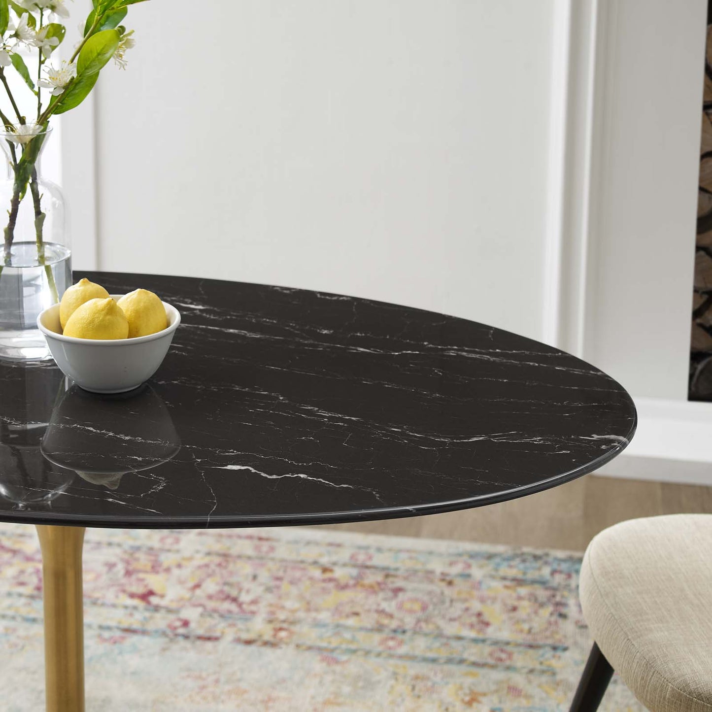 Lippa 48"  Oval Artificial Marble Dining Table By Modway - EEI-5227 | Dining Tables | Modishstore - 1