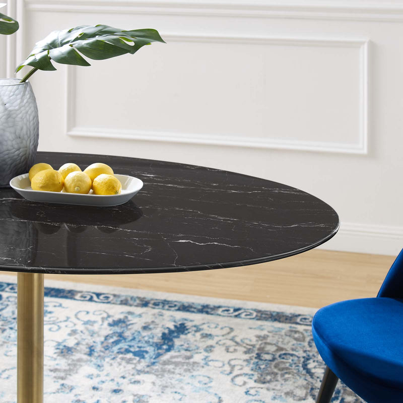 Lippa 54" Oval Artificial Marble Dining Table By Modway - EEI-5242 | Dining Tables | Modishstore - 1