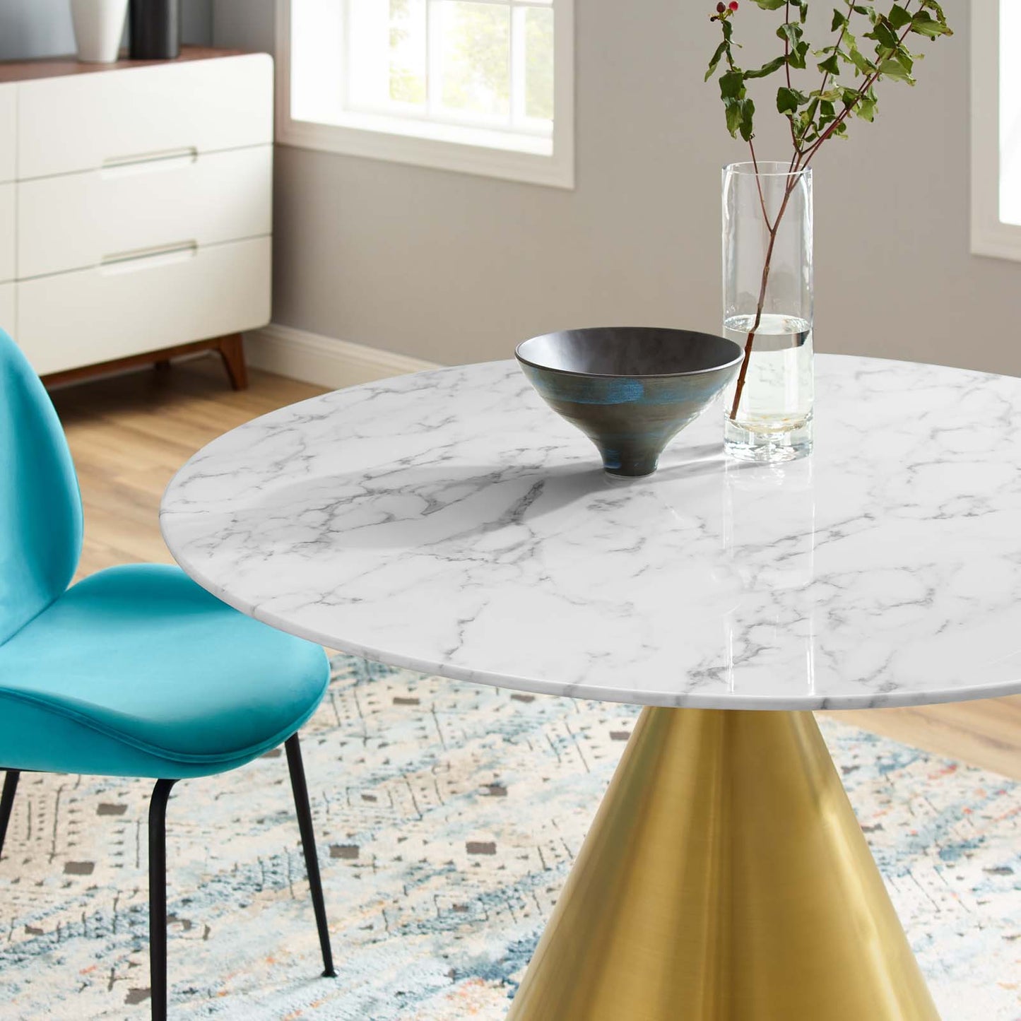 Tupelo 47" Artificial Marble Dining Table By Modway - EEI-5336 | Dining Tables | Modishstore - 1