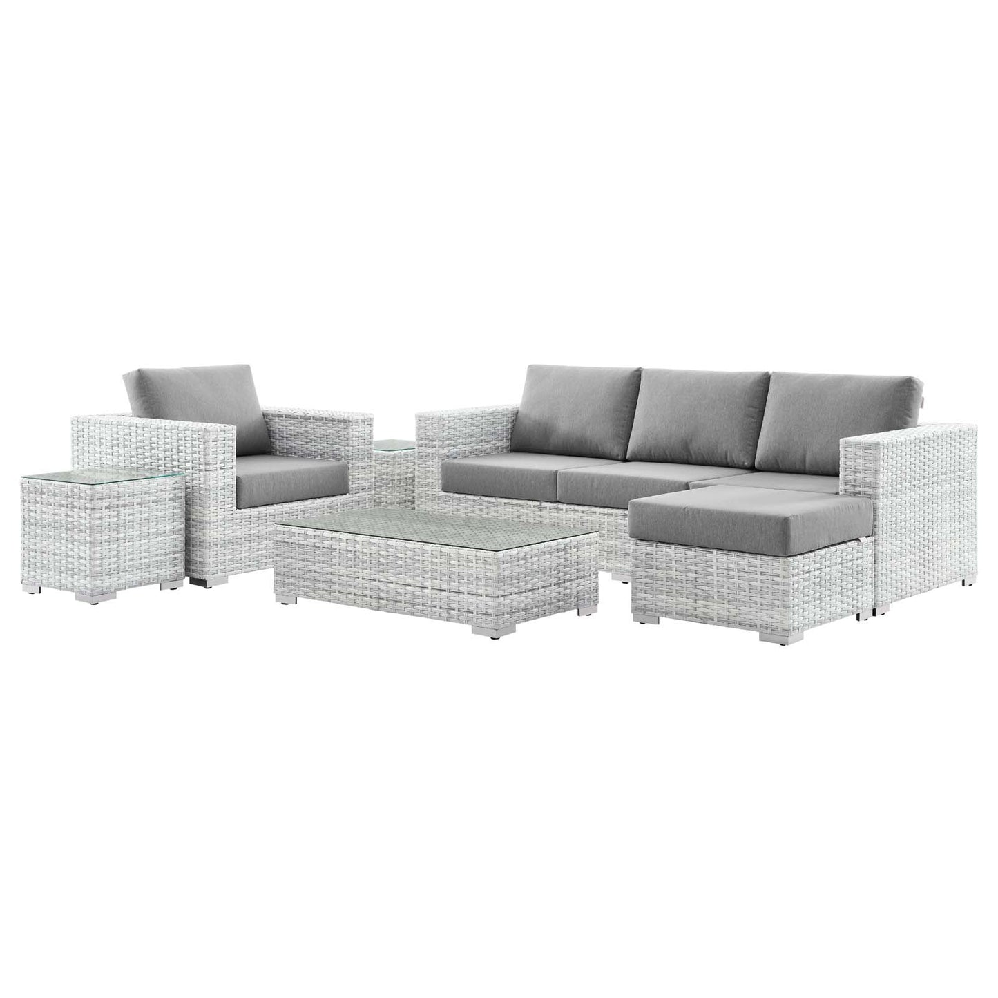 Modway Convene 6-Piece Outdoor Patio Set - EEI-5449 | Outdoor Sofas, Loveseats & Sectionals | Modishstore - 4