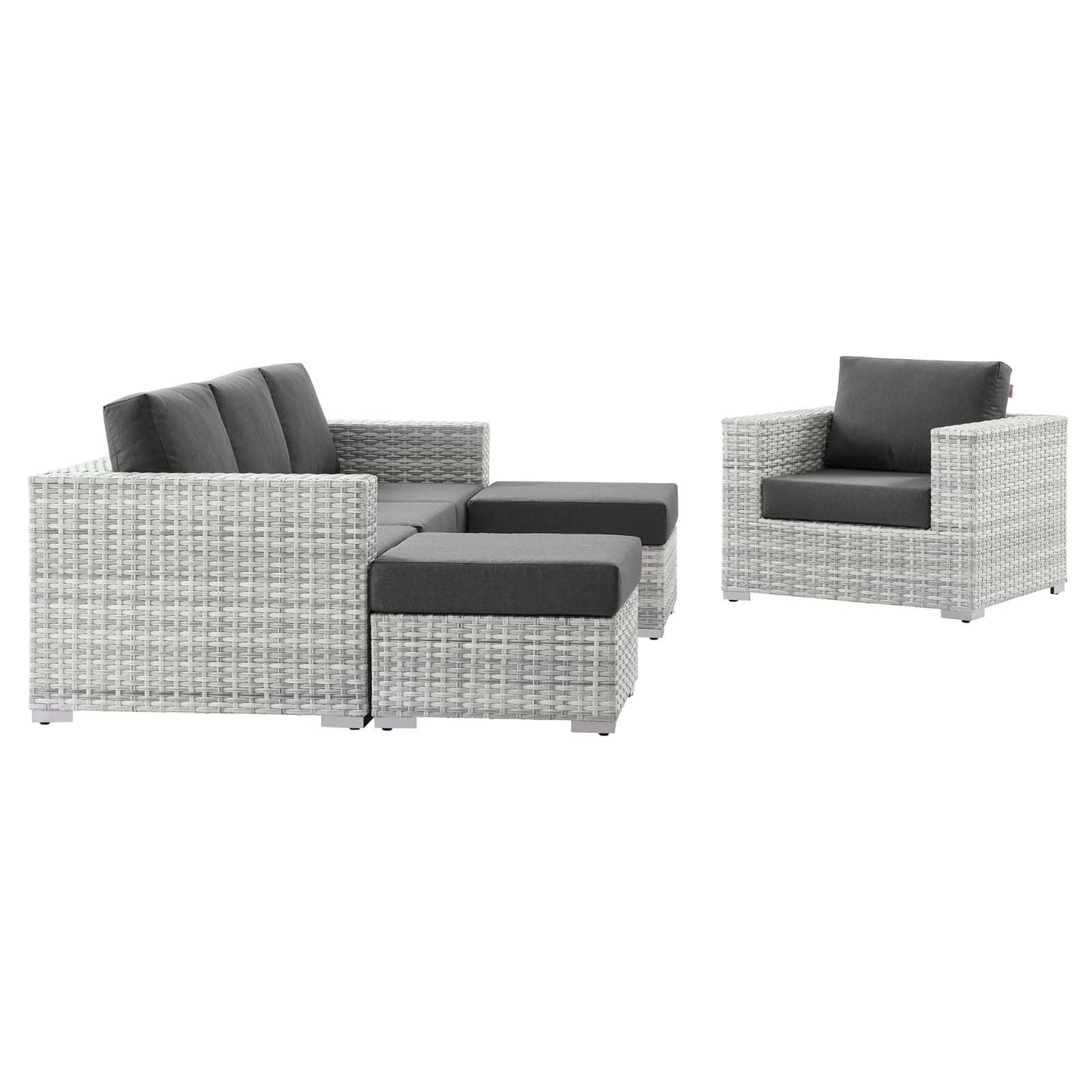 Modway Convene 4-Piece Outdoor Patio Set - EEI-5451 | Outdoor Sofas, Loveseats & Sectionals | Modishstore - 3