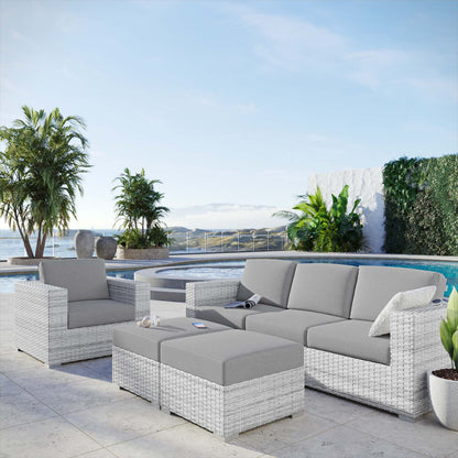 Modway Convene 4-Piece Outdoor Patio Set - EEI-5451 | Outdoor Sofas, Loveseats & Sectionals | Modishstore - 5