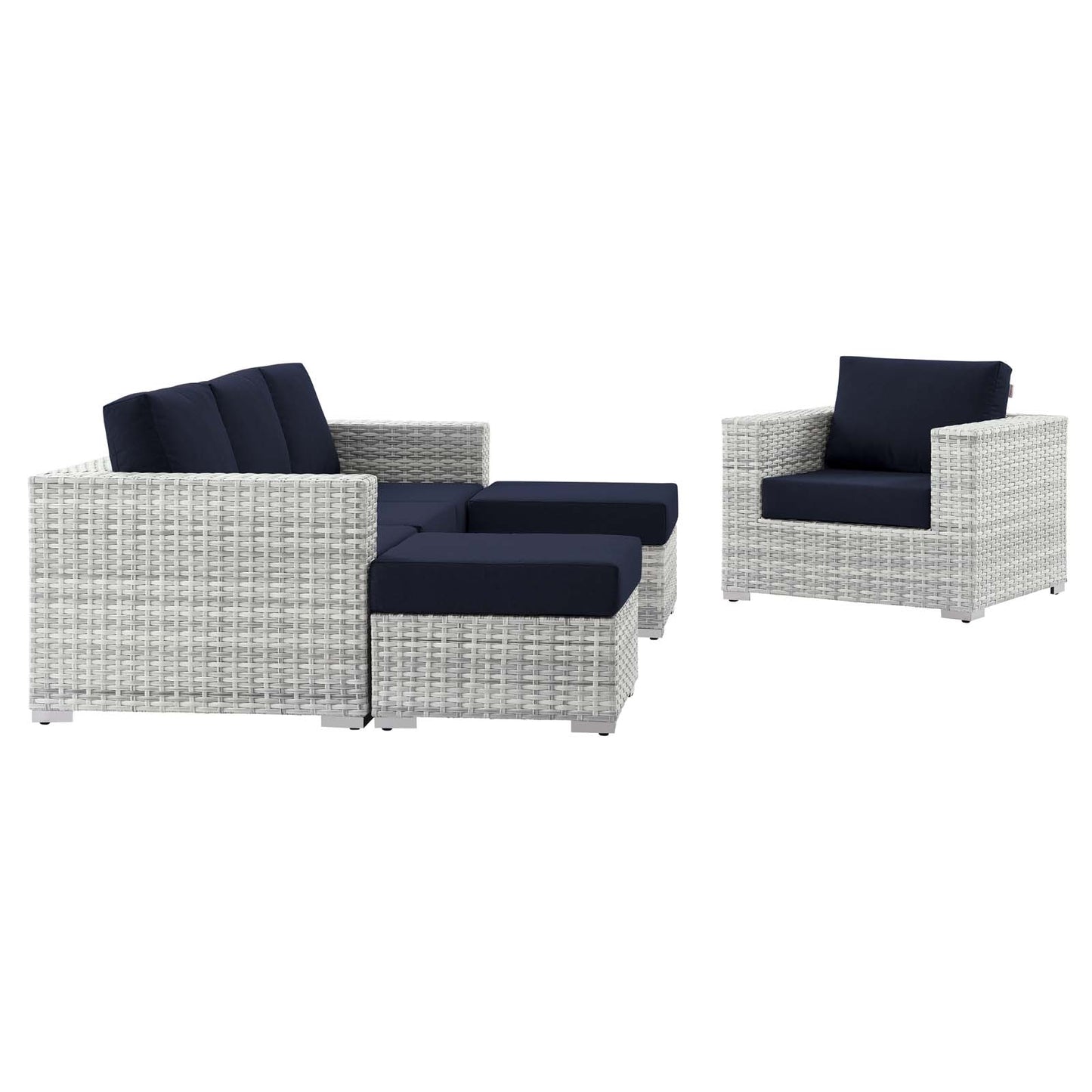 Modway Convene 4-Piece Outdoor Patio Set - EEI-5451 | Outdoor Sofas, Loveseats & Sectionals | Modishstore - 15