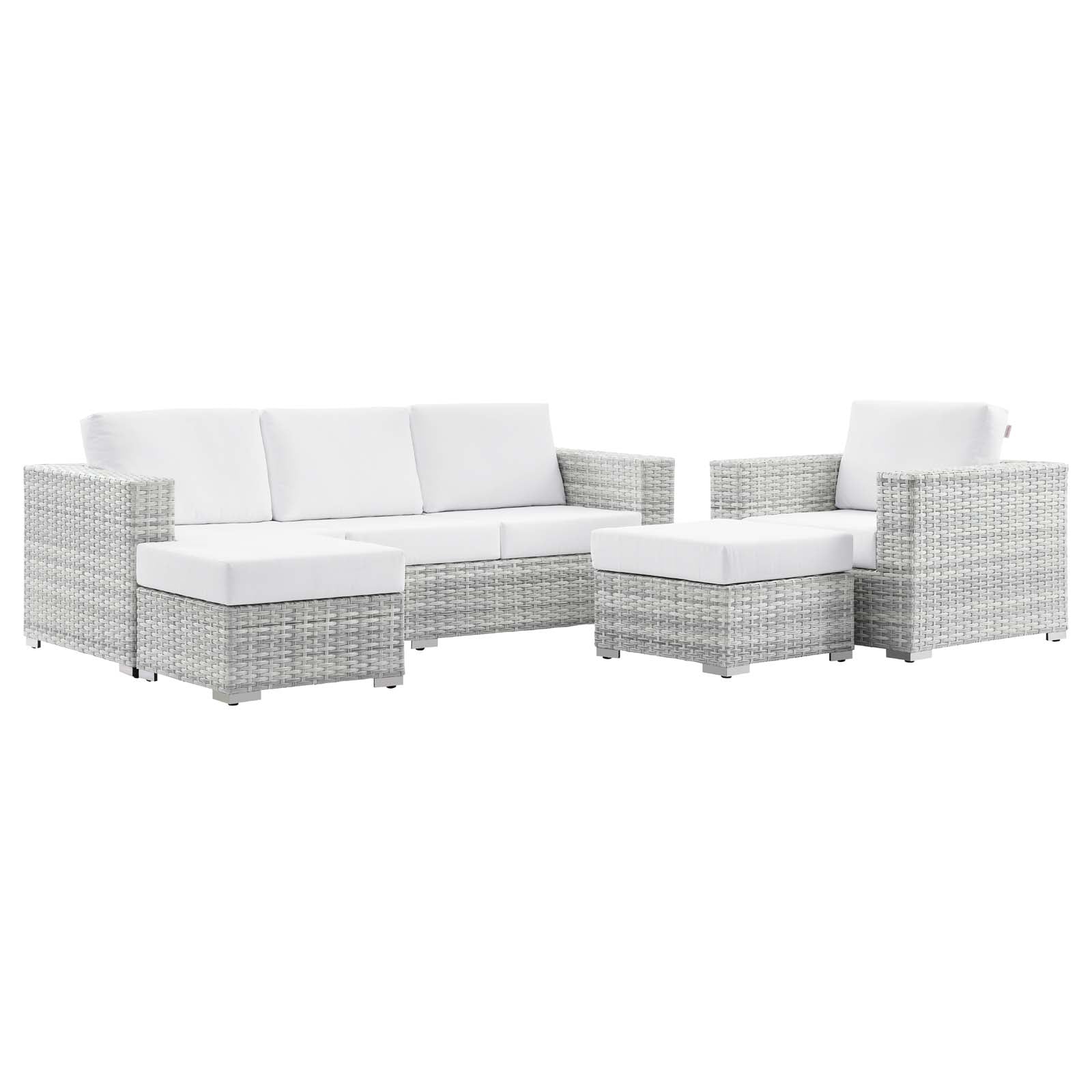 Modway Convene 4-Piece Outdoor Patio Set - EEI-5451 | Outdoor Sofas, Loveseats & Sectionals | Modishstore - 18