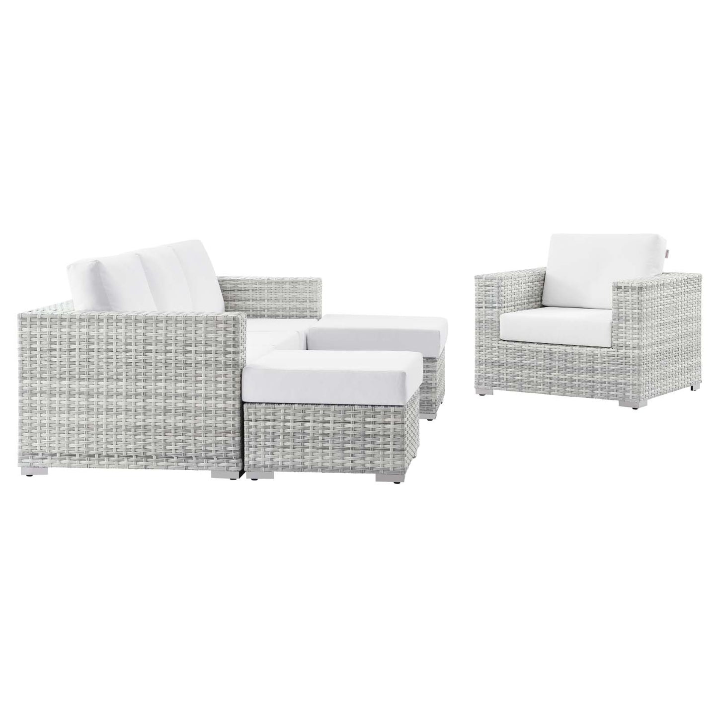 Modway Convene 4-Piece Outdoor Patio Set - EEI-5451 | Outdoor Sofas, Loveseats & Sectionals | Modishstore - 19