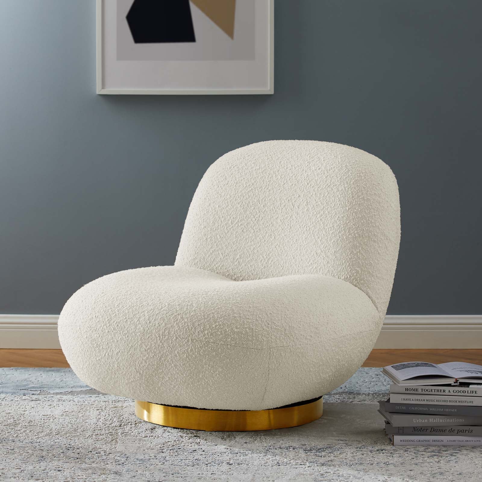 Kindred Upholstered Fabric Swivel Chair By Modway - EEI-5485 | Lounge Chairs | Modishstore - 1