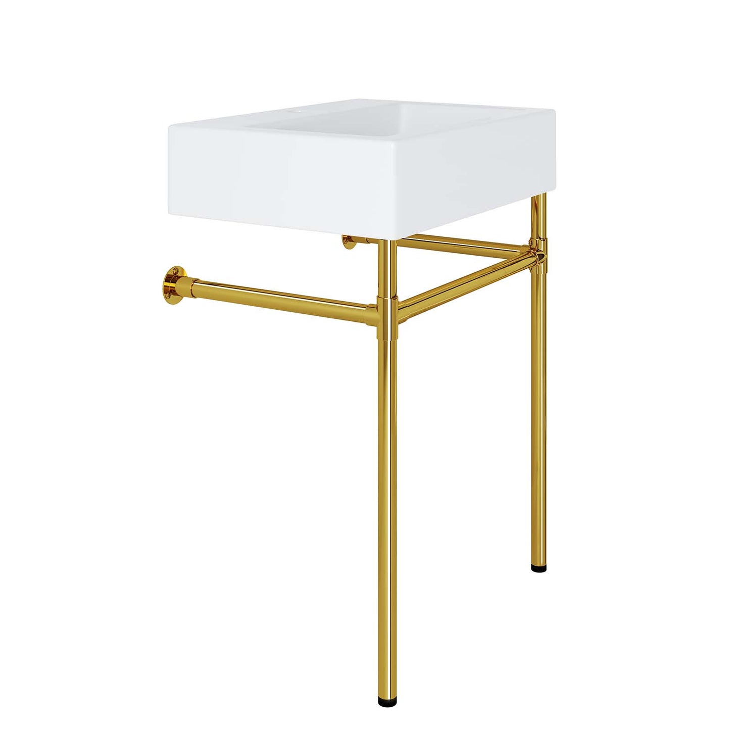 Redeem 24" Wall-Mount Gold Stainless Steel Bathroom Vanity By Modway - EEI-5536 | Bathroom Accessories | Modishstore - 4