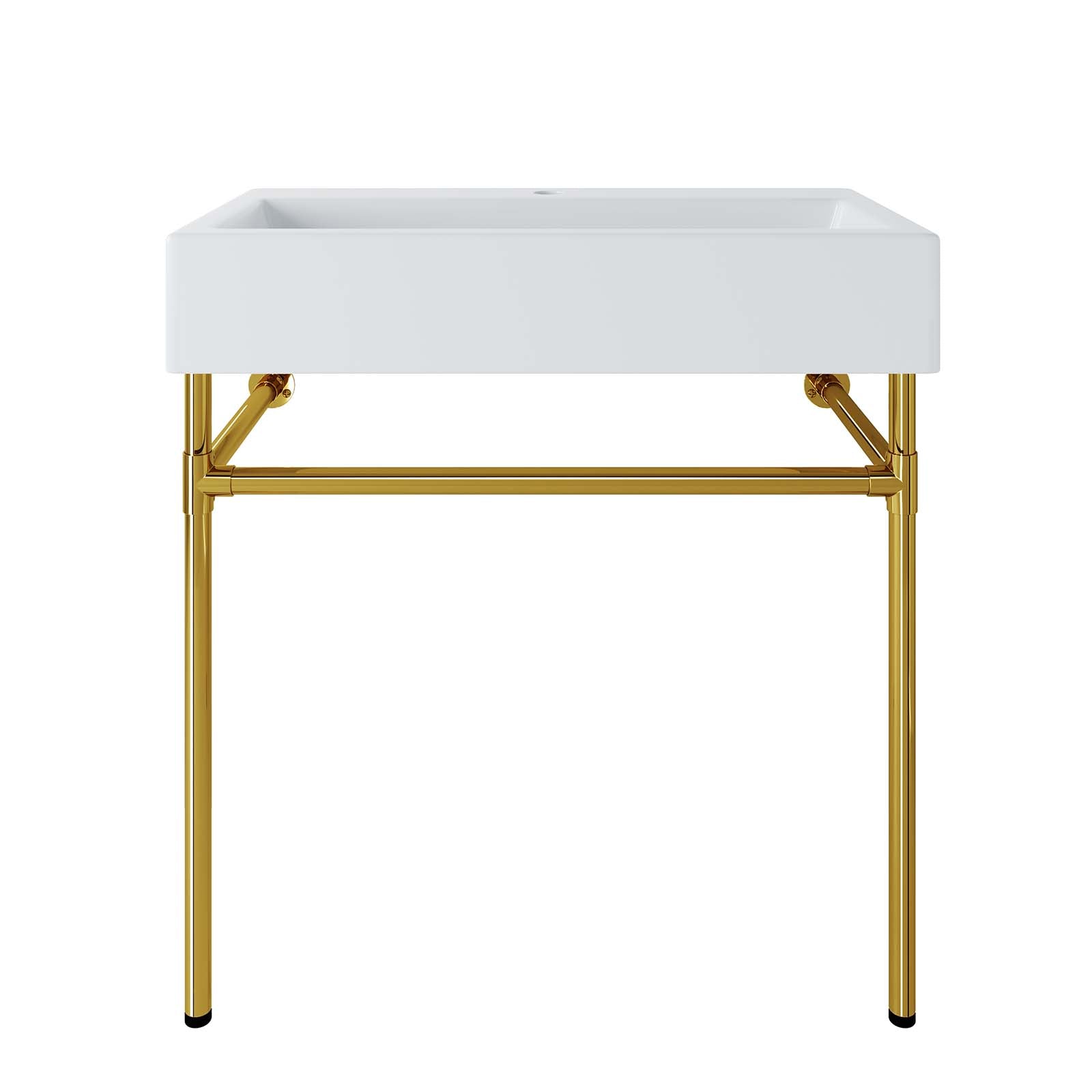 Redeem 32" Wall-Mount Gold Stainless Steel Bathroom Vanity By Modway - EEI-5540 | Bathroom Accessories | Modishstore - 2